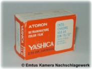 Hier wird ein Yashica Atoron Film Ektachrome ASA 64-DIN 19/10° (20 EXP.) gezeigt