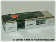 Hier wird eine Agfa Agfamatic 4008 pocket Typ 2309/100 gezeigt