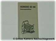 Schicke 92-94 Kamerapreisführer